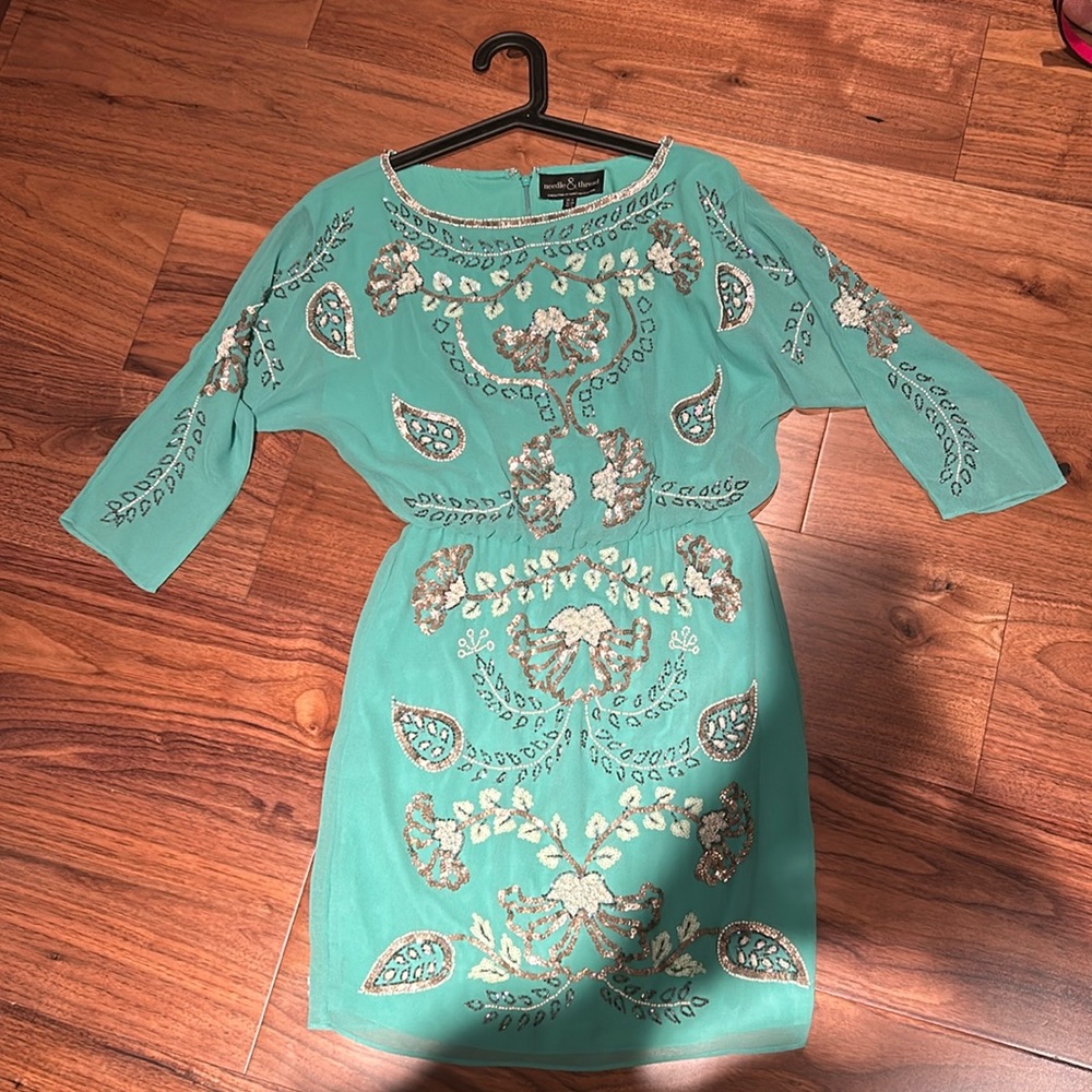 Needle and thread dress hand made in India brand new size 2
